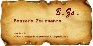 Beszeda Zsuzsanna névjegykártya